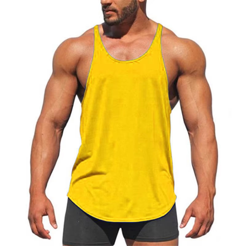 Mens Vest New Summer Cotton Fashion High Quality Undershirt Bodybuilding Undershirt Fitness Sleeveless Tank Top Men Gym Clothing