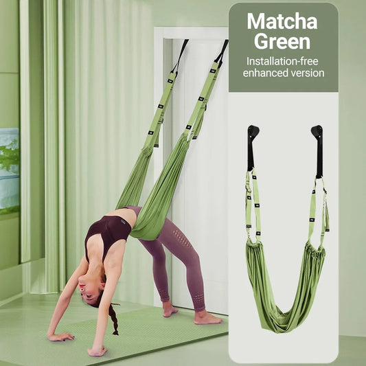 Aerial Yoga Strap Pull Rope Woman Hammock Stretch Leg Splits Trainer Female Gym Belt Aerial Hammock Swing Stretching Inversion