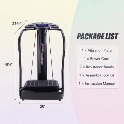 2000W Whole Body Vibration Platform Exercise Machine with MP3 Player (Black)